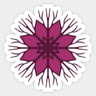 Flower Roots Wreath (Purple Pink) Sticker